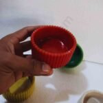 Premium handmade candle jar with marble design