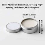 15 gram silver aluminum jar jar, leakproof and multi-functional