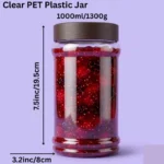 1000ml large capacity jar for storing water, honey, pickles, and dry items