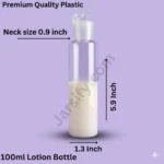 100ml plastic lotion bottle with flip cap, empty bottle for shampoo, lotion and gel storage
