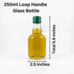250ml Glass Bottle with Loop Handle and Swing Cap - Jarsify