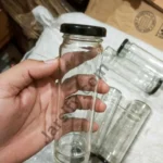 120ml tube glass jar with black lid for honey, spices and samples slim tall glass jar 120ml with narrow mouth for storage and packaging clear tube jar 150g capacity ideal for herbs, honey and dry items