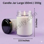 Glass Candle Jar Large 150ml / 200g