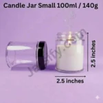Glass Candle Jar Small 100ml / 140g